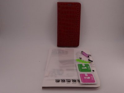 現貨現貨華碩6.8吋大紅色ZenFone3Ultra ZU680KL/A001手機殼皮套 真皮皮套 保護套 買1送4