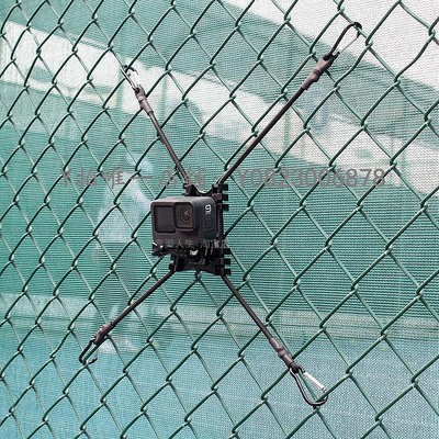 運動相機支架 槳板支架網球固定夾適合GOPRO大疆運動相機手機配件護欄固定支架