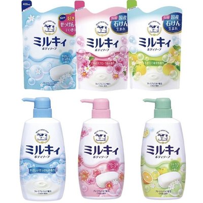 現貨 日本境內版 COW 牛乳石鹼 沐浴乳 補充包 玫瑰花香/柚香/皂香