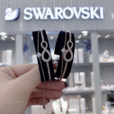 Swarovsk 施華洛世奇 Infinity 手鐲 手鏈 玫瑰金 手鍊 水晶 8字手鏈 手環 時尚 女士