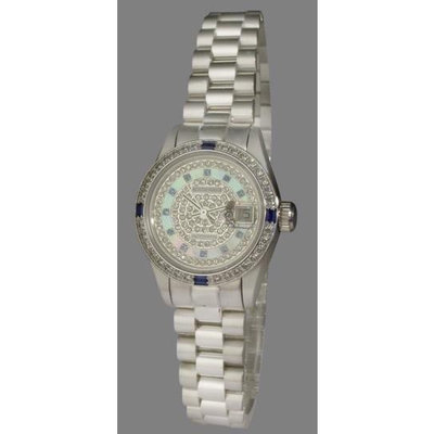 「官方授權」ROSDENTON 勞斯丹頓 女 銀河星空 晶鑽機械腕錶-銀藍(97233LC-C)