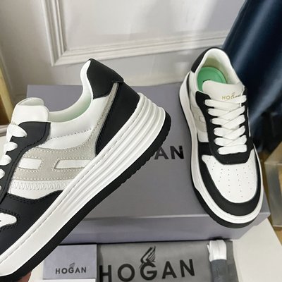 代購 HOGAN霍根23春夏新款H630跑步運動鞋籃球厚底系帶休閒運動鞋