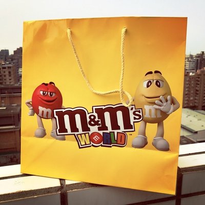 M&amp;M 巧克力 專賣店 禮品袋 紙袋 禮盒袋 購物袋 手提袋 包裝袋 送禮袋 商用袋