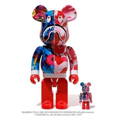 日貨代購CITY】BE@RBRICK BAPE mika ninagawa SHARK 100% & 400% 現貨