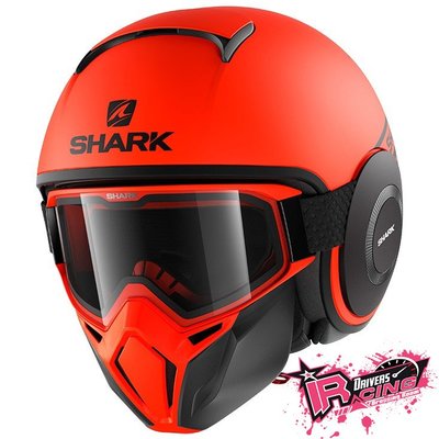 ♚賽車手的試衣間♚ Shark® Street-Drak Neon Mat Orange 2019 Gogoro