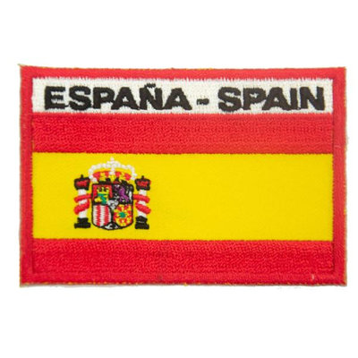 【A-ONE】西班牙 熨燙燙布貼紙 熱燙背包貼 布藝士氣章 Flag Patch徽章 刺繡章 背膠補丁