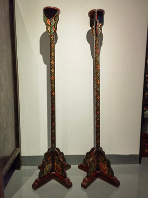 【二手】西藏花宮燈 燈架，品相如圖8905【銅都古董】古玩 收藏 古董