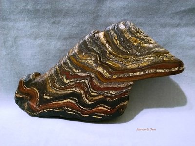 帶狀鐵岩 Banded Iron Formation(鐵虎眼)#8~地球古老的沉積岩，來自26億年前的太古宙鐵岩