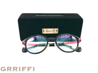 【本閣】GRRIFFI SHELOCK日本製光學眼鏡大圓框 純鈦薄鋼超輕 黑色桃紅色 LINDBERG