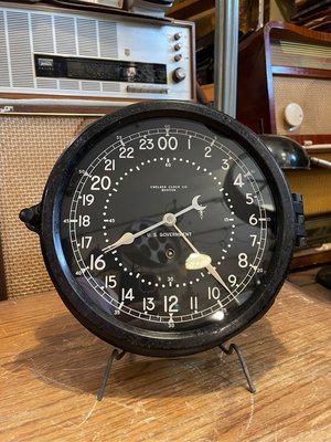 1957年 美國空軍 Chelsea 24小時制 發條機械時鐘 掛鐘 座鐘 船鐘 發條鐘 時鐘 可刷卡分期