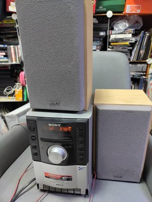 美聲美型 SONY 床頭音響 CD 卡帶 喇叭音響 CMT-EH10 CD正常 TAPE故障 主機喇叭各售790
