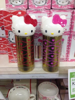 Coco馬日本代購~三麗鷗 凱蒂貓 Hello Kitty 立體 可愛 保溫瓶 保溫杯 隨身瓶 約360ml 現貨