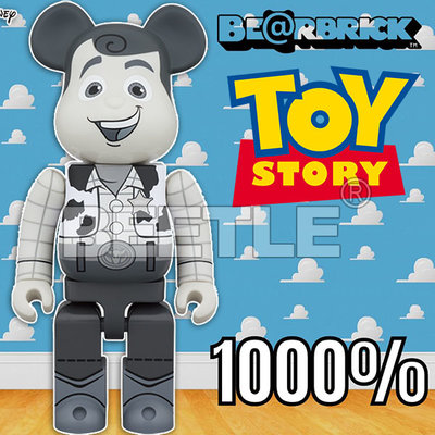 BEETLE BE@RBRICK 胡迪 黑白 WOODY TOY STORY 玩具總動員 庫柏力克熊 1000%