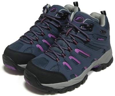 GOODYEAR 高筒防水戶外郊山鞋/登山鞋 舒適鞋墊 夜間反光 野外探索 藍紫GAWO02537