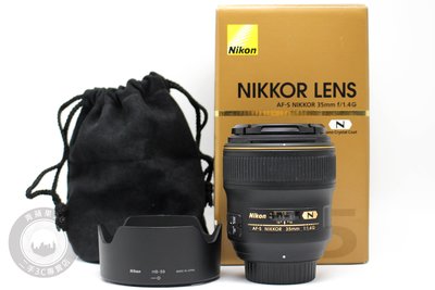 【高雄青蘋果3C】Nikon AF-S Nikkor 35mm F1.4G 大光圈  二手定焦 人像鏡 #71879