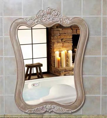 古典仿古實木掛鏡 穿衣鏡 歐式衛浴鏡 鏡子 化妝鏡