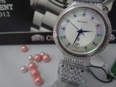 東方錶 ORIENT HT7WX37S (白面銀帶)(出清價公司貨) 施華洛世奇水鑽 藍寶石鏡面不鏽鋼另CASIO