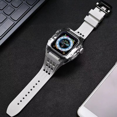 一體設計 RM改裝錶帶+保護殼 適用於 Apple Watch ultra 8 7 44/45/49mm三防極限運動錶帶