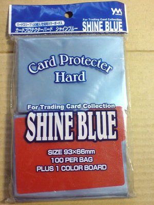 日本進口!YANOMAN卡片厚膜護套 銀藍色一包裝100張~未拆封!