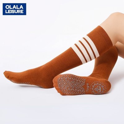 OLALA運動長筒瑜伽襪瑜伽襪點膠防滑小腿瑜伽襪
