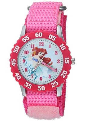 預購 美國 Disney 小美人魚 愛麗兒公主熱賣款 石英機芯 超可愛兒童手錶 石英錶 指針學習錶 尼龍錶帶 生日聖誕禮