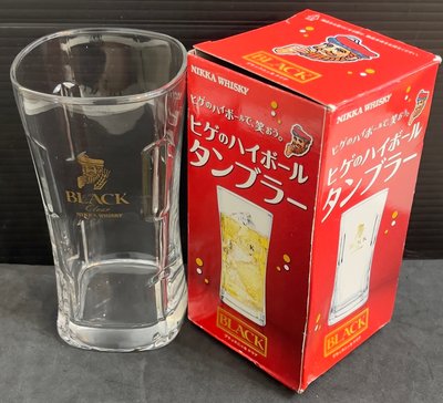 龍廬-自藏出清~玻璃製品-日本製 NIKKA WHISKY 威士忌玻璃杯BLACK Clear/起標為單個價格