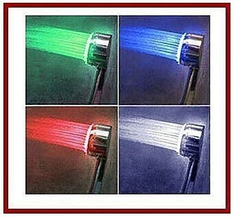 194【包大人】全新LED可變色蓮蓬頭 變色淋浴頭/變色花灑，溫控花灑 隨水溫而變, 安全 實用