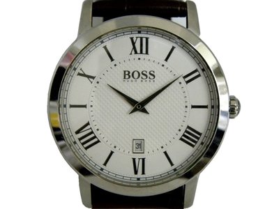 [專業模型] 時尚錶 [HUGO BOSS 5614365] BOSS 都會風石英錶[白色面+日期]休閒/中性錶