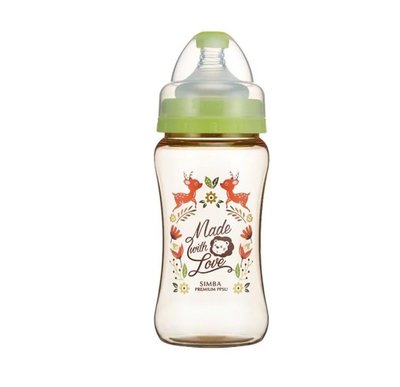 Simba小獅王辛巴桃樂絲PPSU寬口雙凹中奶瓶270ml (S61620麋鹿綠)390元