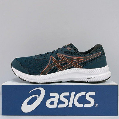 ASICS GEL-CONTEND 7 男生 藍橘色 舒適 透氣 緩震 慢跑鞋 1011B040-409