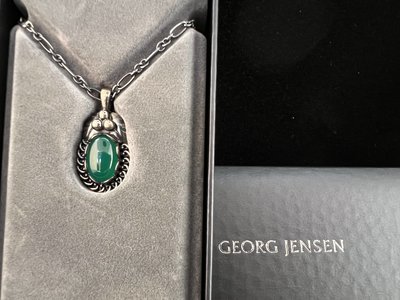 Georg Jensen 喬治傑生 1992 年度寶石項鍊 綠玉瓍