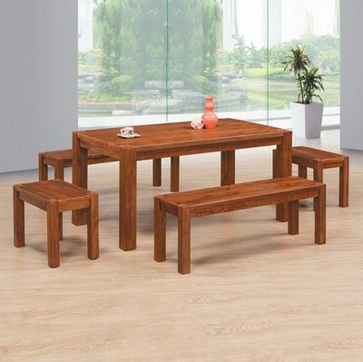 【KA306-4】松木鋼絲紋特大5尺餐桌(DIY)