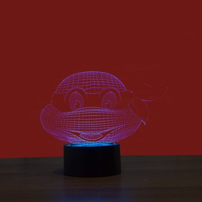 廠家批發 忍者神龜 七彩3D小夜燈 USB接口創意視覺燈 觸摸藝術燈