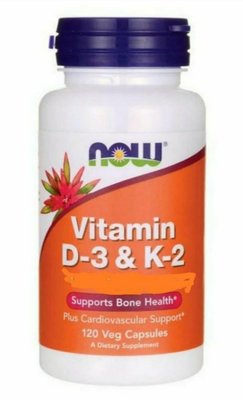 【預購】Now vitamin D-3 &amp; k2 120顆膠囊