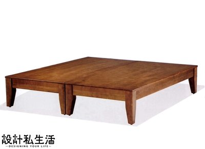 【設計私生活】伊達6尺實木雙人加大床架、床台Queen size-高腳(免運費)139A