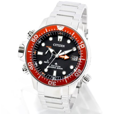 CITIZEN BN2039-59E 星辰錶 手錶 46mm 潛水錶 光動能 黑面盤 紅色錶圈 男錶女錶