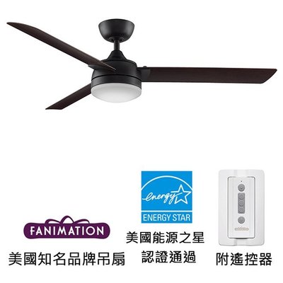Fanimation Xeno Damp 56英吋能源之星認證吊扇附LED燈(FP6728DZ)暗銅色適用於110V電壓