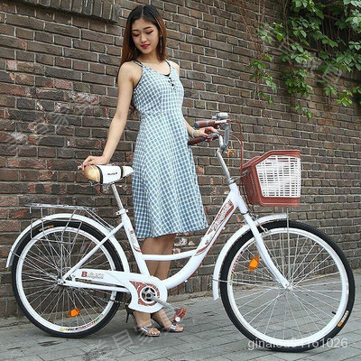 成人女式成年普通通勤單車 城市復古上班輕便男女學生淑女車 單車