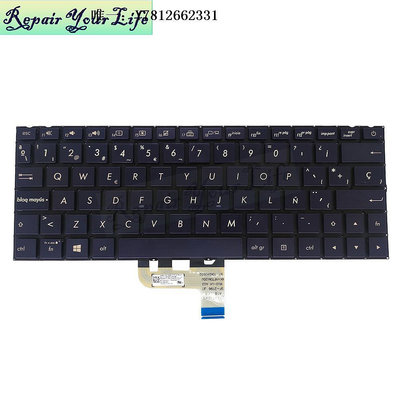 電腦零件適用于華碩ASUS 筆記本電腦 全新鍵盤 UX333 SP-Blue 帶背光 鍵盤筆電配件