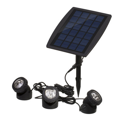 €太陽能百貨€ 太陽能 18LED 1對3 LED水底投光燈 水底燈 投光燈 太陽能燈 (白光/暖白) P-18