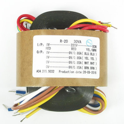 R牛30W 9V×4 0.85A8線 前級解碼耳放DAC音響電源R型變壓器 銅線