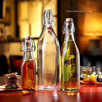 果汁瓶 橄欖油儲存油瓶 酒瓶 保鮮飲料杯玻璃瓶 含蓋子 1000ml  (另有500、250ml)方形