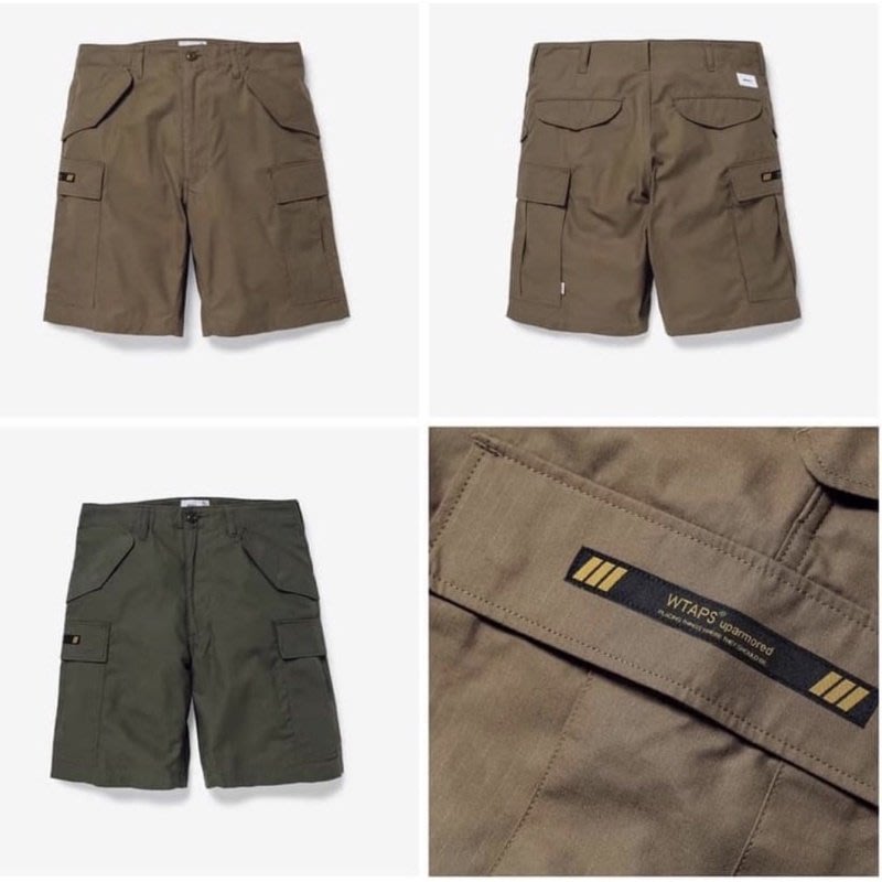 21SS Wtaps CARGO / SHORTS / COTTON. RIPSTOP 短褲工裝軍綠