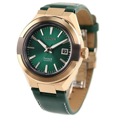 預購 CITIZEN Series8 NA1002-15W 星辰錶 40mm 機械錶 綠色面盤 藍寶石鏡面 皮革錶帶 男錶 女錶