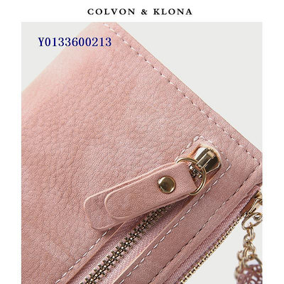 COLVON KLONA錢包女夏新款手拿包多功能大容量短款掛件錢包女