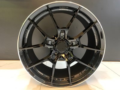 CR輪業 全新 類 RAYS G025 18吋旋壓輕量化鋁圈 亮黑車邊 5/112 5/114 8.5J ET40