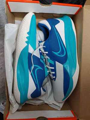 【NIKE】NIKE PRECISION VI 男鞋 籃球鞋 藍綠白 US14 大尺寸