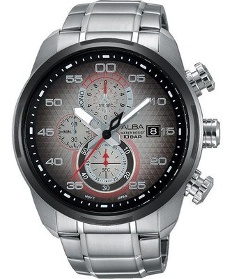 ALBA SignA 三眼新款計時腕錶(AM3267X1)-金屬色漸層/45mm VD57-X066D