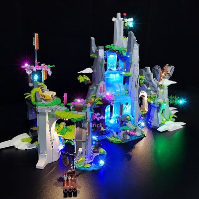 下殺-LEGO 樂高 80024 傳說中的花果山  定制燈飾 定制KG一體式展示盒D