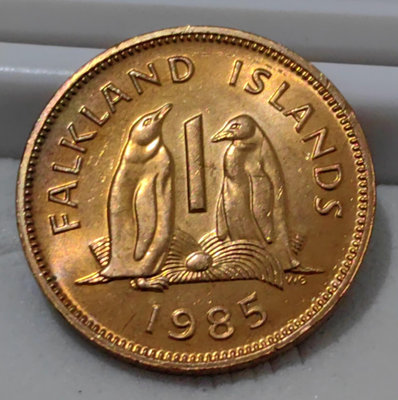 【二手】 162 南美洲 福克蘭群島1985年 1便士硬幣 全新帶光782 錢幣 紙幣 硬幣【經典錢幣】